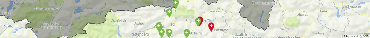 Kartenansicht für Apotheken-Notdienste in der Nähe von Hochfilzen (Kitzbühel, Tirol)
